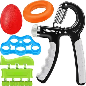Grip Strength Trainer (5 Pack), Forearm Strengthener Exerciser, Hand Strengthening Devices, Finger Strengthener, Workout Exercise Fitness Equipment, Baseball Climbing Calisthenics Basketball
