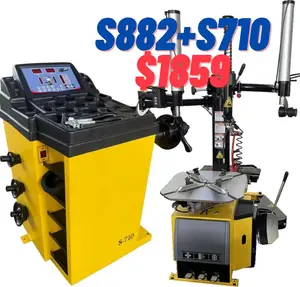 Tire Changer 882 and Tire Balancer S-710 Combo for Tire Repair and Wheel Balancing