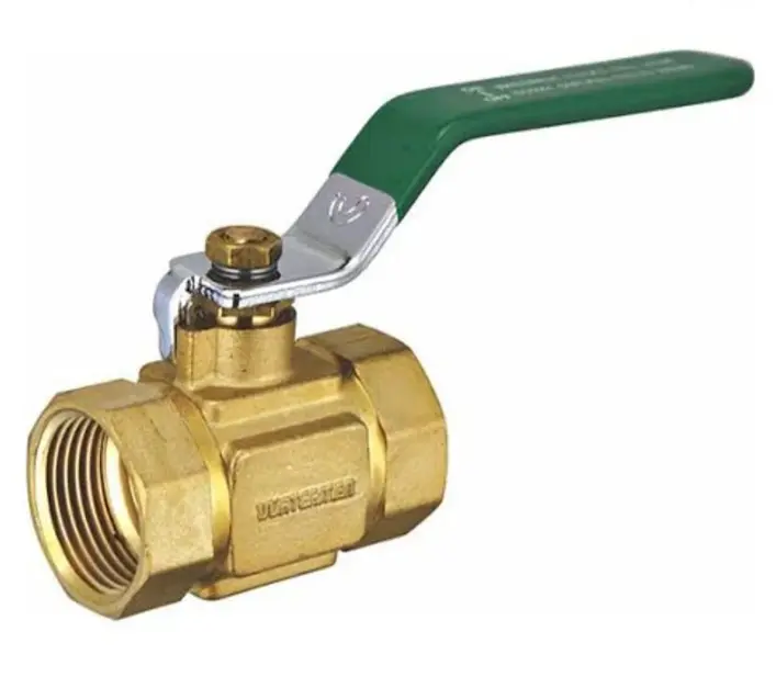 Heavy Duty Brass Ball Valve 3/4” C x C with Green Handle and 600 WOG Rating Industrial Plumbing Component