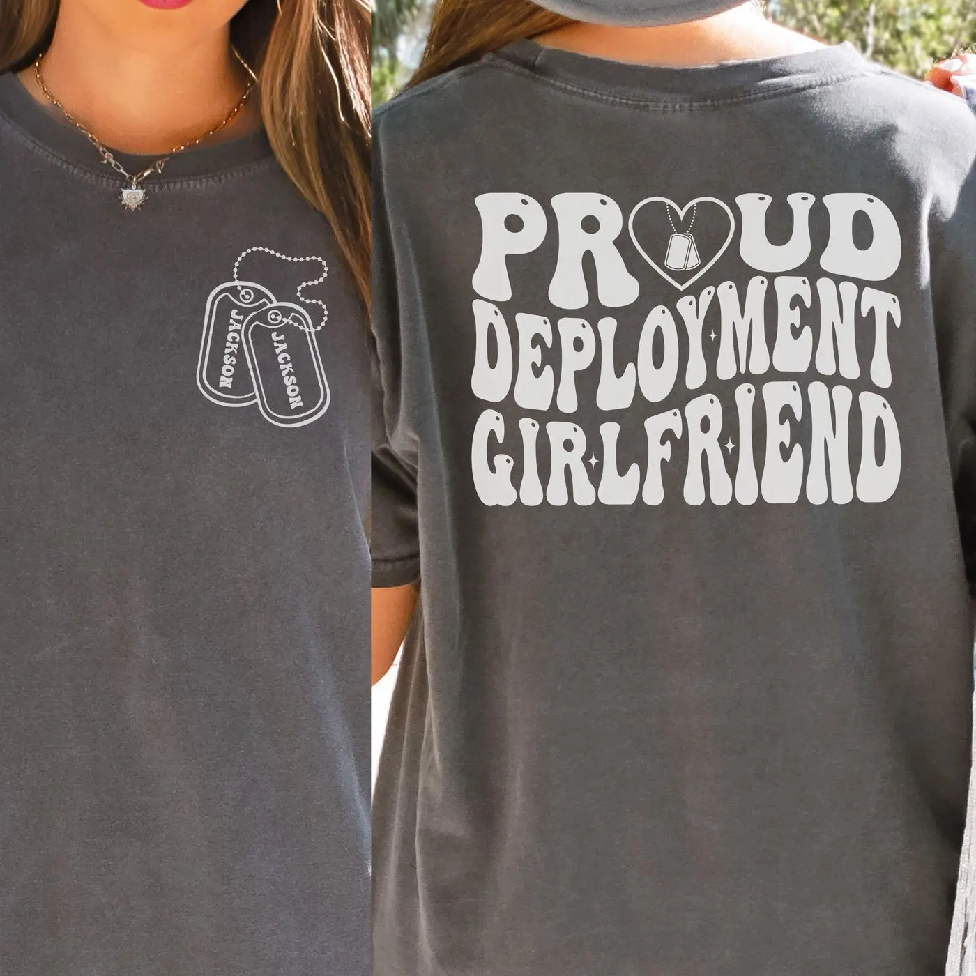 Deployment Girlfriend Era Shirt, Military Deployment Comfort Colors, Deployment Gift for Girlfriend, Deployed Military GF Long Sleeve Tee