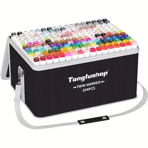 New Tongfushop 204 Colors Alcohol Markers Double Tip Blender Art Advertising printing and drawing equipment