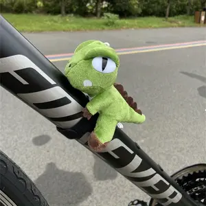 Cute Dinosaur Design Bike Handlebar Decoration, Plush Dinosaur Ornament, Universal Bike Decoration Accessories for Outdoor Adventure