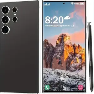 2025 Ultra 5G Smartphone - Unbeatable Performance Android 14, 8+256GB, 8000mAh Battery, 6.8" HD Display, Dual 50MP+13MP Camera, Built-in Stylus, Dual SIM, Fingerprint & Face Unlock, Black, Sleek Modern Design
