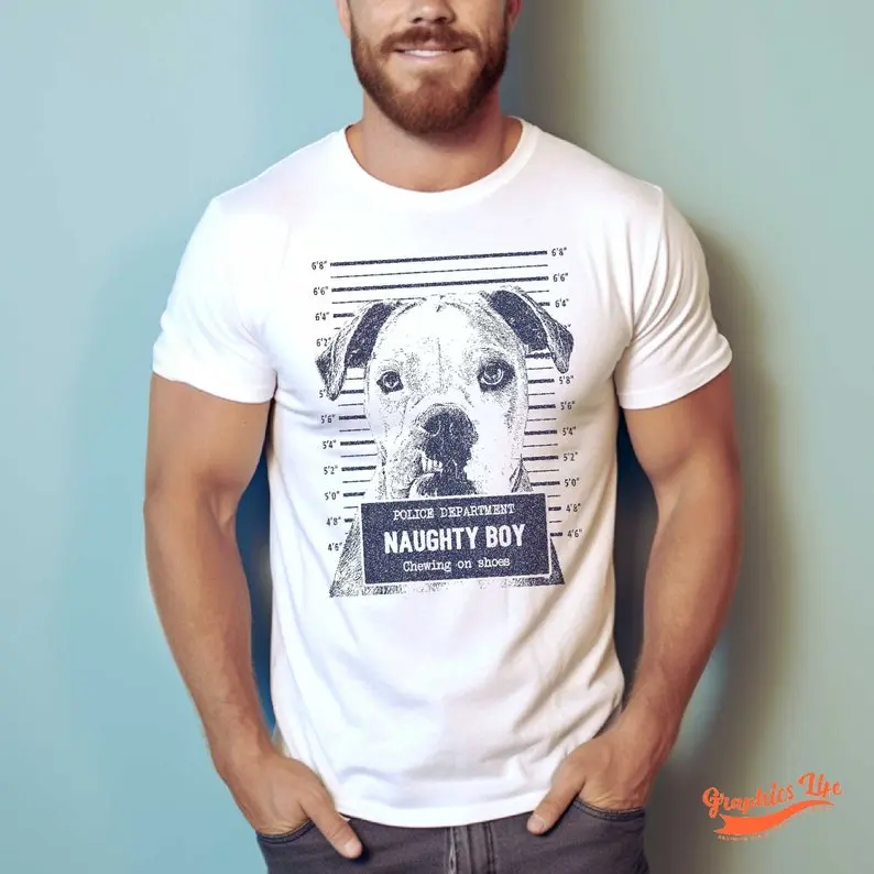 Customized Graphic Shirt, Dogs Mugshot Shirt Custom, Dog Lover Gift Design My Own T Shirt SKUS060103