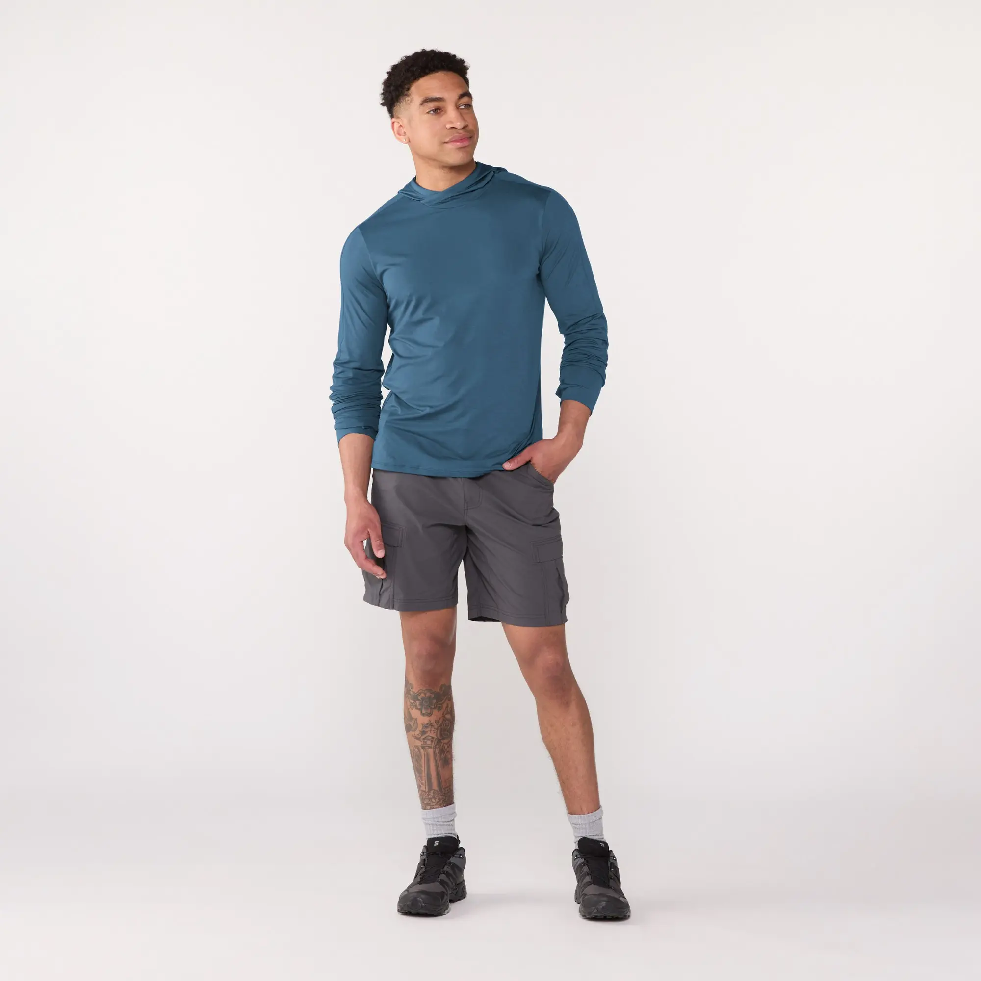 REI Co-op Men's Sahara Shade Hoodie - Long Sleeve Blue Outdoor