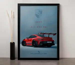 2023 Porsche 911 GT3 RS Poster Unframed - High-Resolution , Iconic Supercar Wall Art