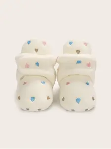 Cute Cartoon Bear Embroidering Design Baby Boots, Soft Non-slip Sole Baby Walking Shoes, Warm Cotton Shoes for Indoor & Outdoor