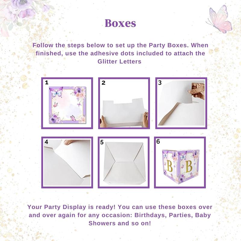 Pink & Purple Butterfly Baby Shower Party Decor