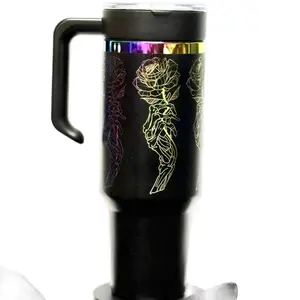 40oz Prismatic Rose Tumbler – Artwork by @AlexSmithBodyArt