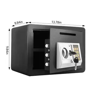 Home Safe Deposit Box | Secure Storage for Cash, Jewelry & USD Documents | Anti-Theft Piggy Bank & Home Security Safe for Valuables & Important Papers – Reliable Personal Safe to Protect Your Valuables Digital Lock Safe  Decor Electronic Wall Ornaments fa