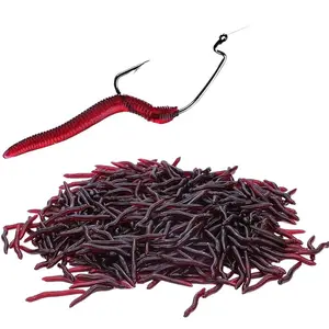 5cm Lure Fake Baits Worm Night Glow Soft Bait 100pcs, Fishing Accessories, Attractive Design, Durable Material, Perfect for Anglers