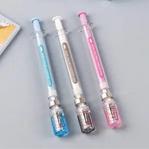 Creative Syringe-Shaped Gel Pen, 3 Counts Portable 0.5mm Multi-purpose Writing Pen, Modern Funny Writing Pen, Unique Pens for Students Office Workers, Writing Markers Supplies, Office Stationery & Supplies
