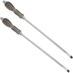2 count Slotted   12 Inch Keystone Demolition Driver  Nut Driver for Added High-Torque, Tight Spaces,  Tightening  and Nuts