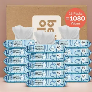 Extra Gentle Unscented Baby Wipes, Plant Based, Made with 99% Water and Aloe for Babies and Kids, 1080 Count