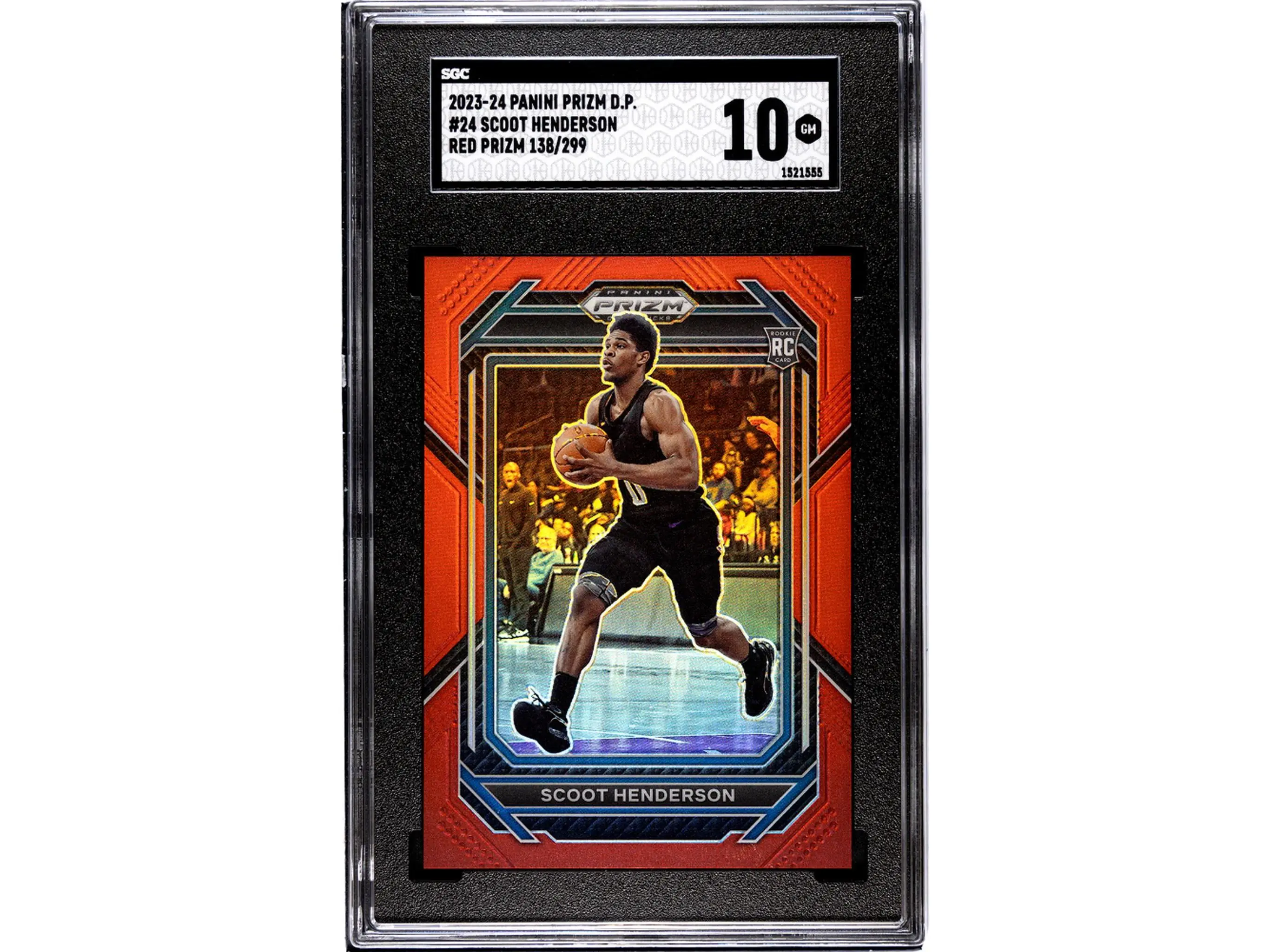 2023-24 Panini Prizm Draft Picks #24 Scoot Henderson Red Prizm 138/299 SGC 10