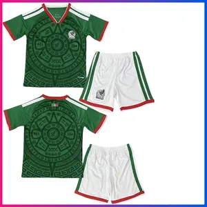 （16~28) 2025/2026 Mexico Home Kids Customize Short Sleeve Football Jersey Shirt