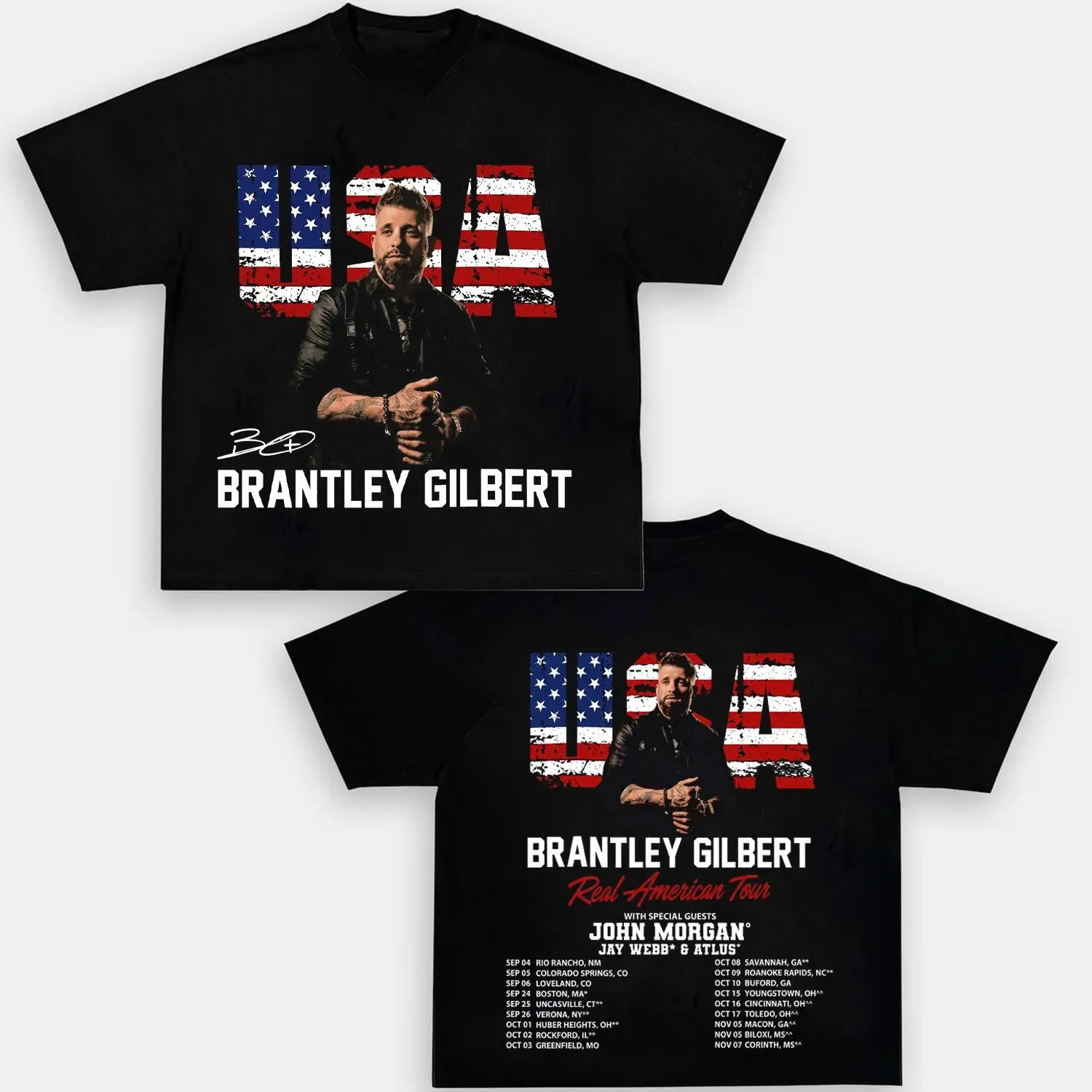 BG Nation Fanbase Wardrobe Essentials Brantley Gilbert Regular Cut Daily Casual Country Shirt HY5842