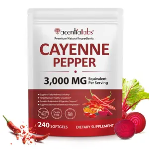 Cayenne Pepper Softgels 240 Count | Turmeric Curcumin & Beet Root Extract | Supports Heart Health & Blood Circulation | Capsaicin Supplement Softgels for Men & Women