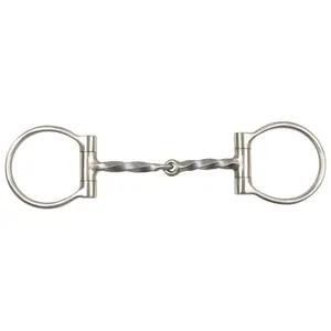 Schneiders Brushed D Ring Square Twisted Snaffle bit