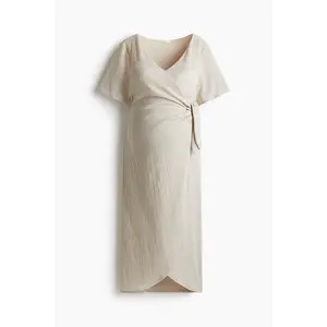 H&M MAMA Crinkled wrap dress