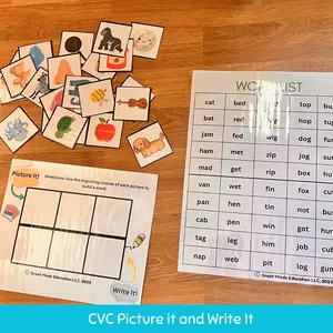 CVC Read & Write Activity – Early Literacy Practice for Kids