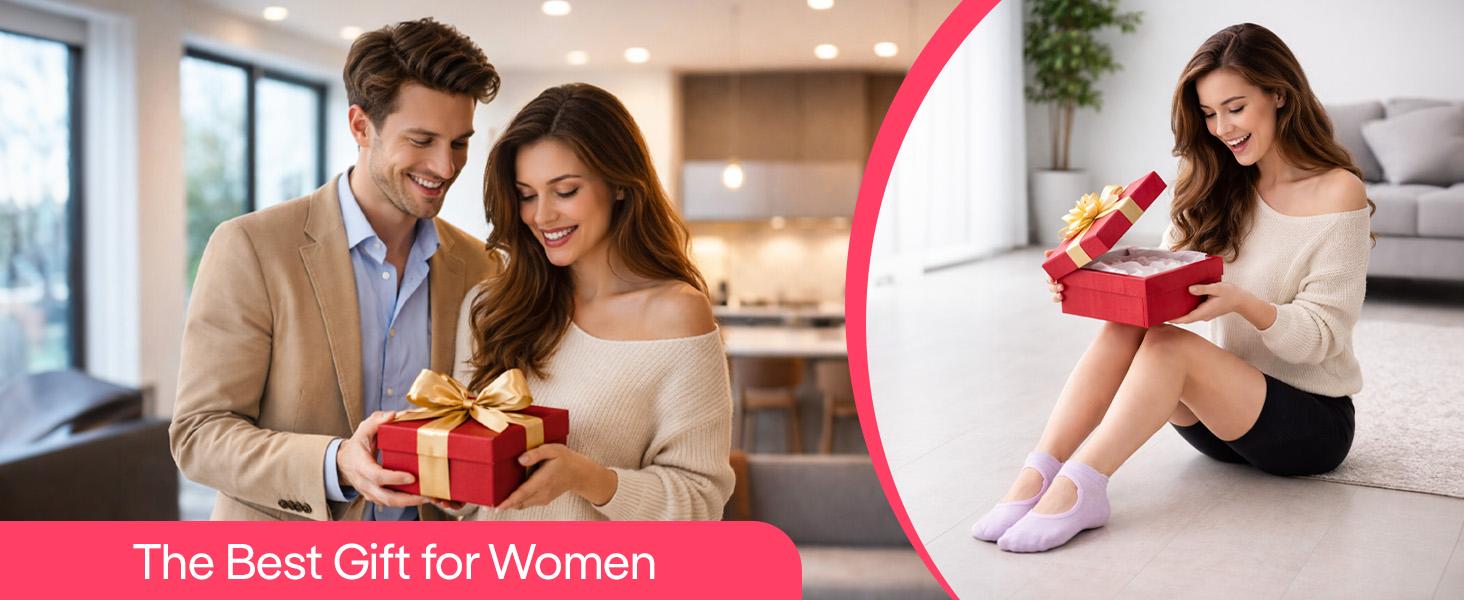 3 Pairs Non-Slip Yoga Socks for Women with Grips & Cutout Design | Anti-Skid Pilates, Barre, Ballet & Home Workout Socks | Breathable Cotton Hospital Grip Socks