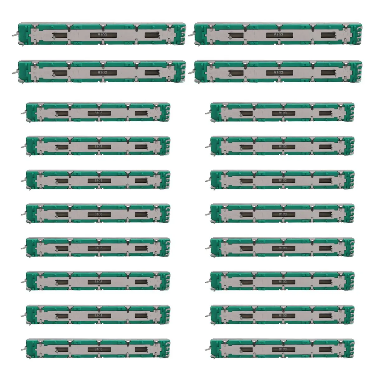 20Pcs 75mm Behringer Mixer Fader B10K Double Straight Slide Potentiometer Lot