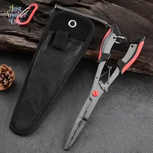Saltwater Resistant Fishing Pliers & Lip Gripper Set, Long Nose Hook Remover and Line Cutter, Multifunctional Fishing Tool Kit