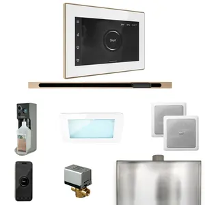 Mr. Steam XDream Linear Programmable Steam Generator Control Kit with iSteamX Control and Linear Steamhead in White