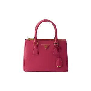 Pre-owned PRADA leather Shoulder Bags Small Galleria Peony Pink Saffiano Top Handle Shoulder Bag6.9