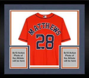 Framed Brice Matthews Houston Astros Autographed Orange Nike Replica Jersey with "MLB Debut 7/11/25" Inscription - Fanatics Authentic Certified
