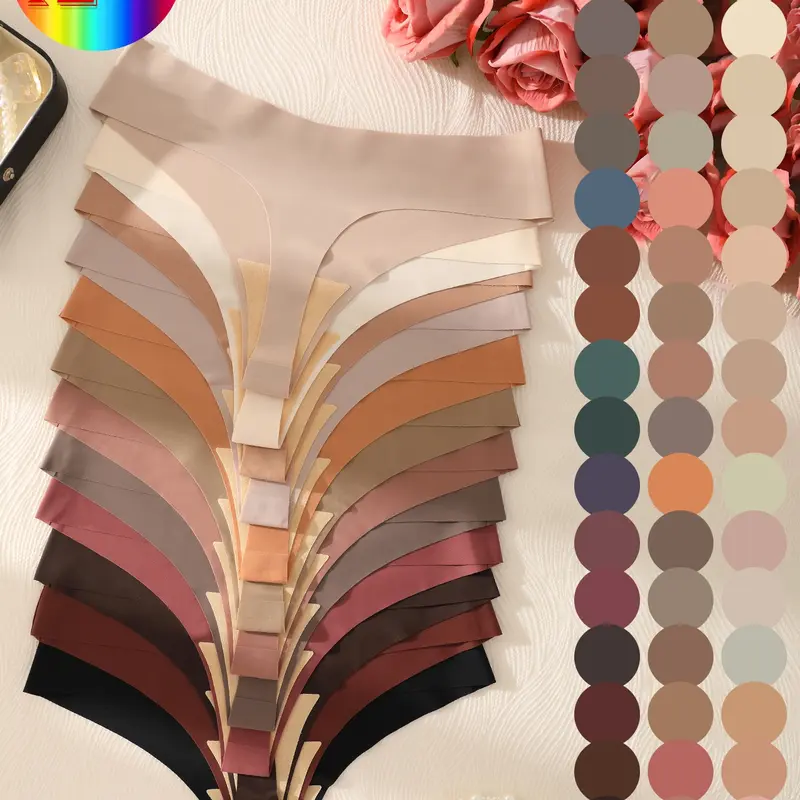 Random 3/5/7/10/12 Pcs V-Shape Sexy Women's Underwear, Soft Comfortable Lingerie, Invisible Briefs, All-Season Slim Fit Design, Soft Comfy Panty