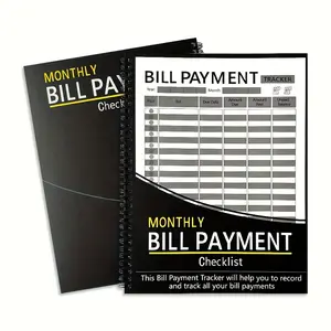 2026 Bill Payment Notebook, （50 Sheets/dual-Sided 100 Pages）Monthly Bill Payment and Savings Record, Suitable for Home School Business Use, Checklist