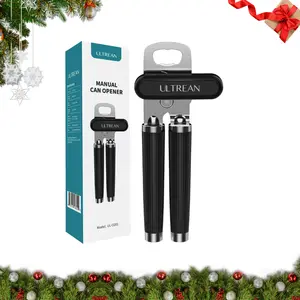 ULTREAN Manual Can Opener / Bottle Opener, Heavy Duty Stainless Steel Smooth Edge Manual Hand Held Handheld Kitchen Utensils Cover