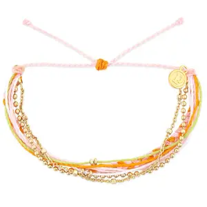 Puravida Laguna String and Chain Gold Bracelet - Meadow