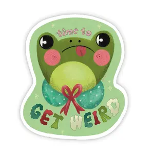 time to get weird frog sticker