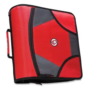 Case It  4 in. Red Zip 3 Ring Binder