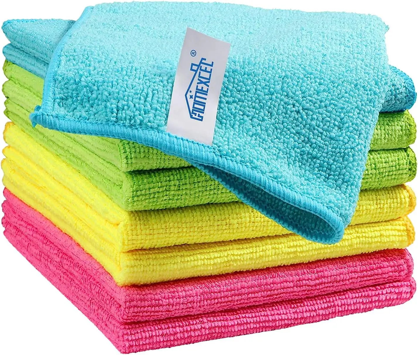 10 pack of ultra-fine fiber household cloths, 11.5x11.5 inches | Reusable, lint free, scratch free, highly absorbent kitchen, window and glass, car towels microfibercloths
