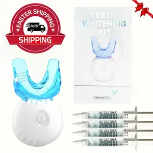 Radiant Teeth Whitening Kit - 35% Whitening Gel, Blue Light Technology, Shade Chart, Gel Oral Care System for Home Use