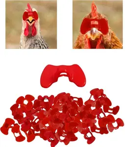 50-Pack Pinless Chicken Peepers | Poultry Eye Blinders Anti-Pecking Spectacles with Plier Tool for Hens & Pheasants
