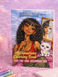 Affirmations Coloring Book: For the Girl Becoming HER (Paperback)