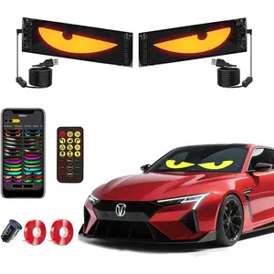 LED Eyes for Truck Windshield, Devil Eyes Light for Windshield, Devil Eyes Light for Car, Truck, SUVs, Pickup, UTV and Golf Cart (2PCS 13.7X4 INCH (Small Size for Cars Only))
