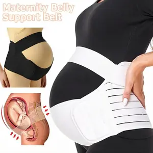 Maternity Band Abdomen Waist Back Support Belt Pregnancy Tummy Belly Band Brace Lightweight Black White