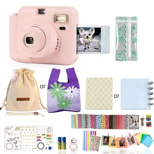 Pink Instant Camera Gift Bundle Take Take Color Photo In A Minute Same As Mini11/12, With Films, Battery, Photo Album And Other Accessories, Great For Birthday Gifts For Girlfriends And Boyfriends, Holiday Gifts, Parties, Outdoor Events, Weddings