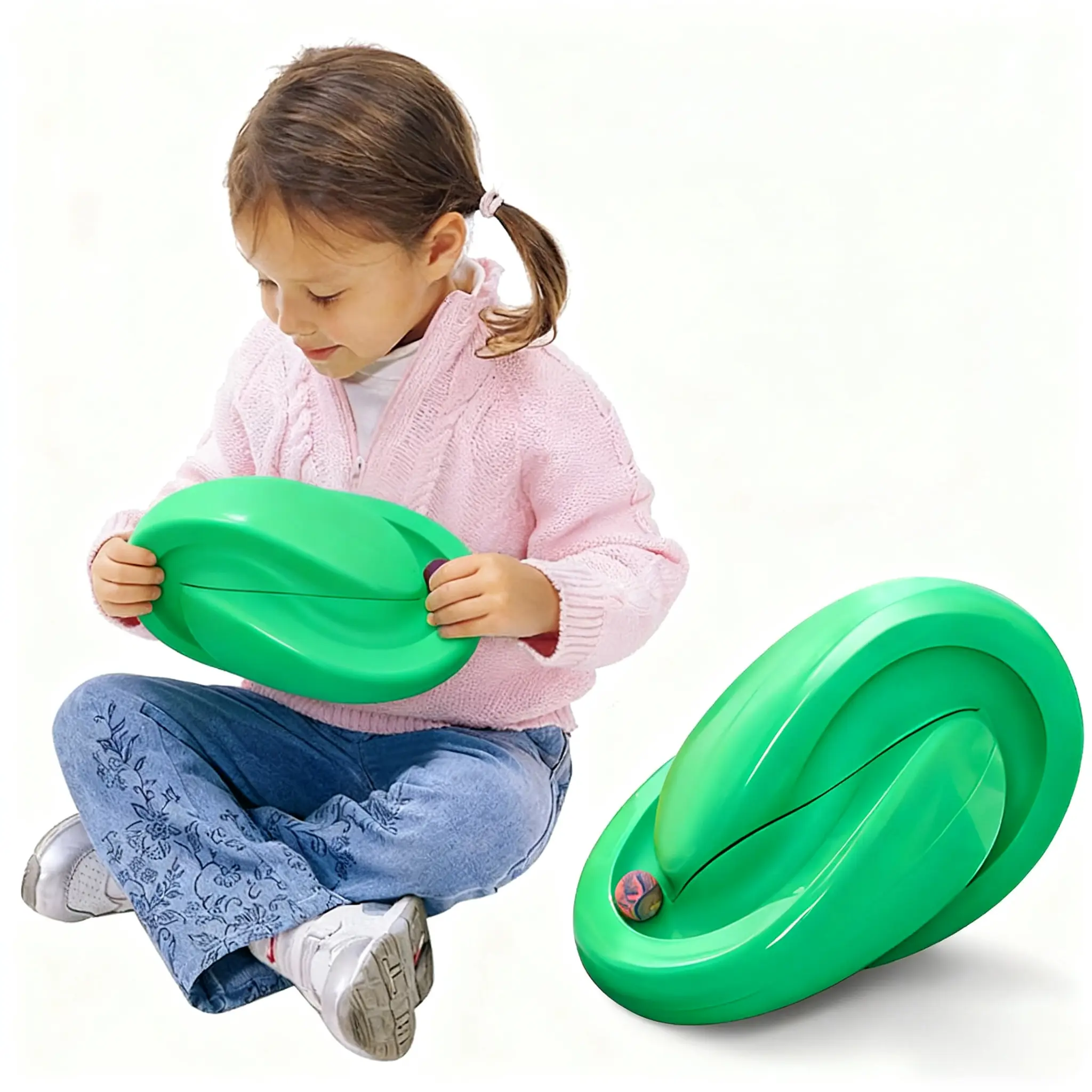 SCITOO Unique track ball fidgeting toy, novel 360 rotating disc, children's sensory toy, boy and girl hand-eye coordination toy decompression rotator.