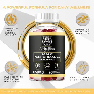 Alpha Bites - Original Formula 7 in 1 Alpha Bites Gummies, AlphaBites for Men, Official Alpha Bites Advanced Premium Formula Performance and Energy, Alpha Bite Gummy Reviews, for 1 Month