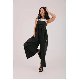 Free People  - Hot Shot Strappy Onesie - Women's Fitted Sleeveless Spaghetti Strap Adjustable Basic Onesie with Pocket, Zipper-Closure Hot Shot Style Overalls Set, Loose