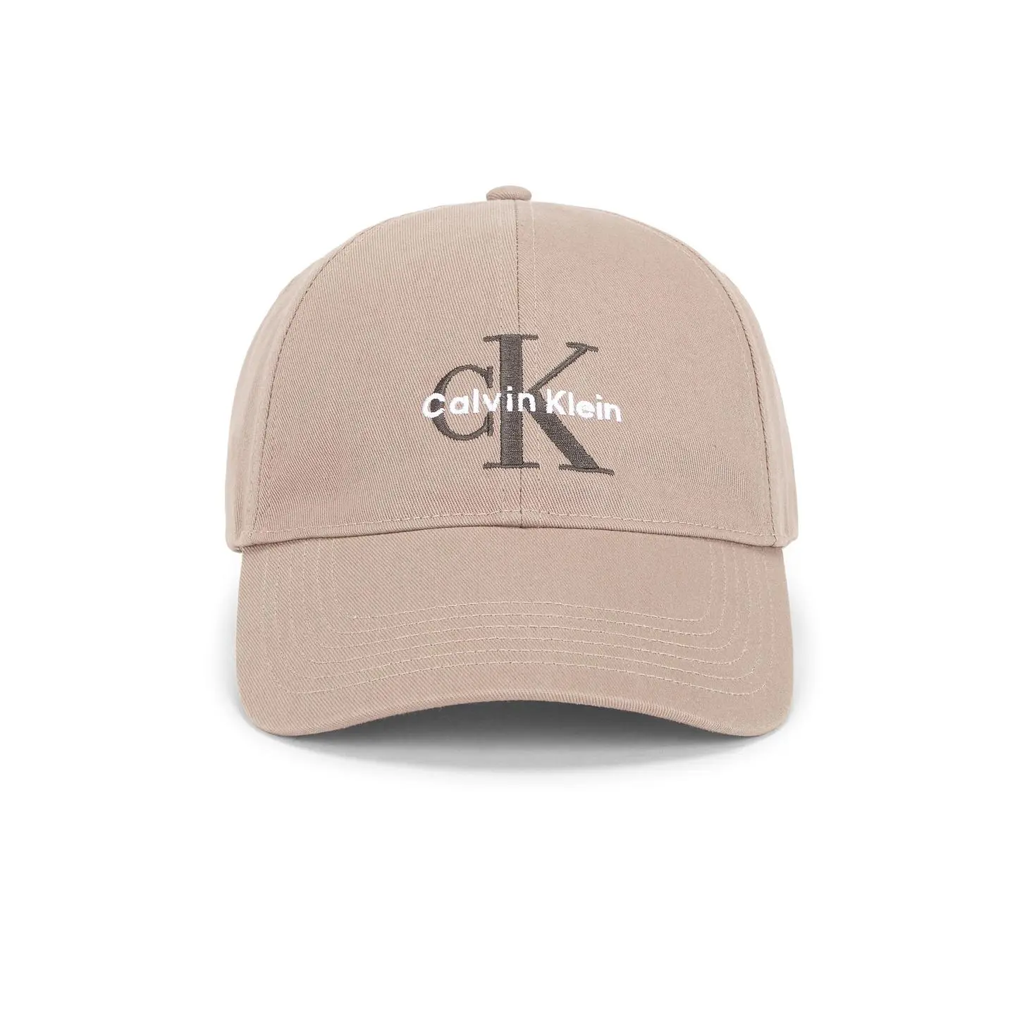 Calvin Klein Monologo Embroidery Baseball Cap in Moon Rock