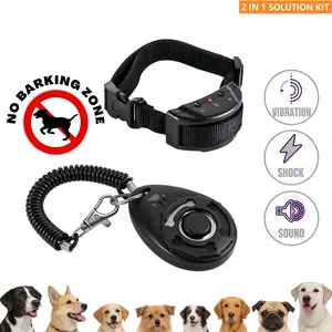 LAVNIX Anti-Barking Collar Automatic voice control Dog Bark Collar & Training Clicker 2-in-1 Set – Stop Excessive Barking, Reinforce Positive Behavior, Adjustable for Small Medium Large Dogs