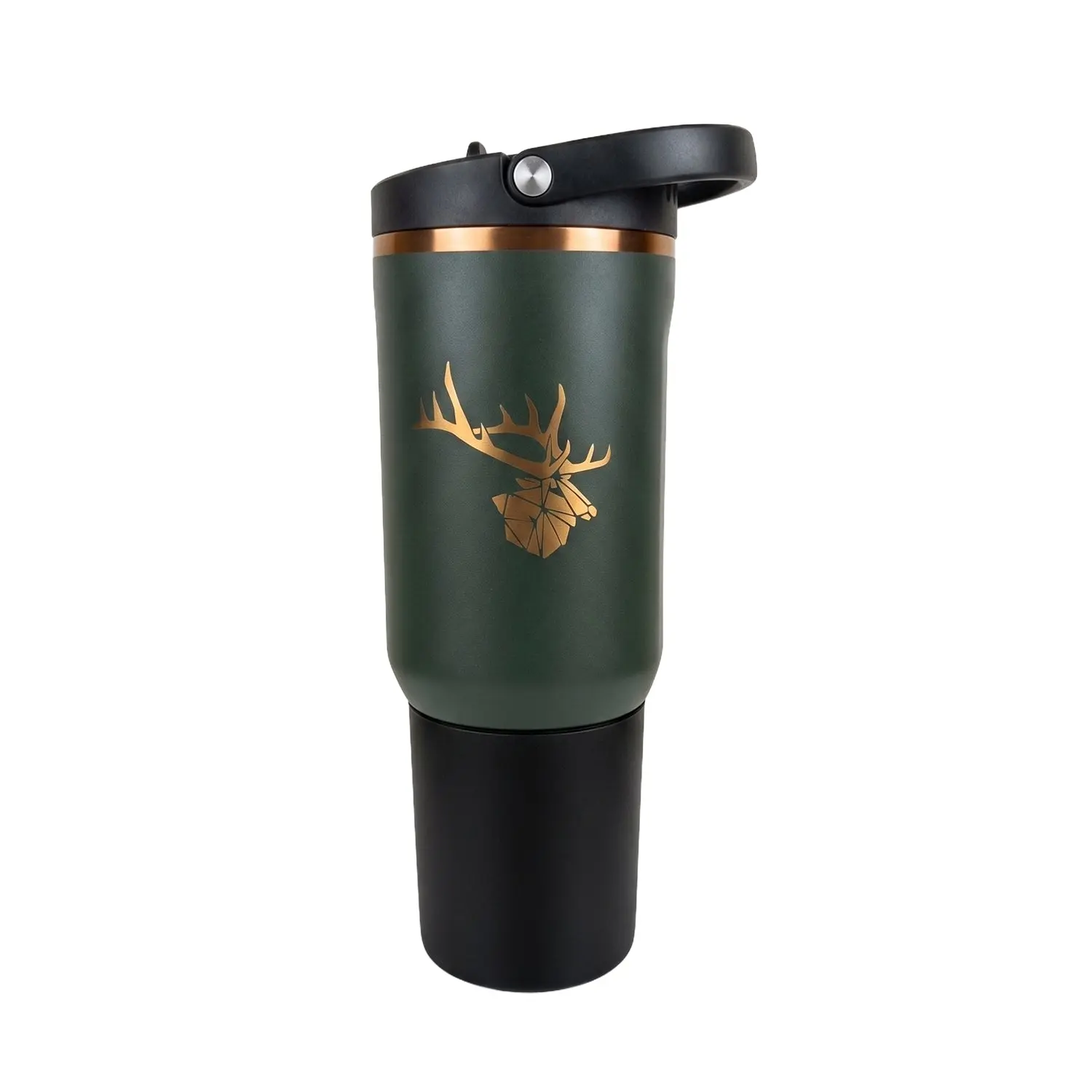 Deadshot Pine HydroJug Stainless Steel Sport Water Bottle - 20oz Portable Leakproof Vacuum Flask with Straw Lid, Kitchenware Drink Tumbler for Daily Hydration